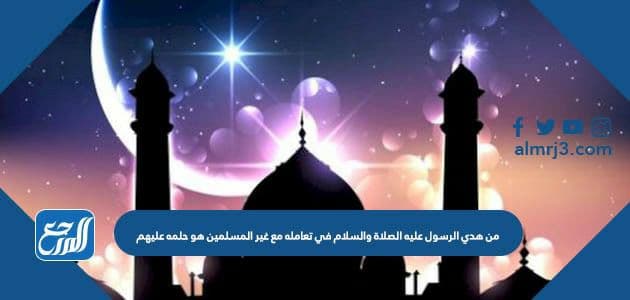 من هدي الرسول عليه الصلاة والسلام في تعامله مع غير المسلمين هو حلمه عليهم