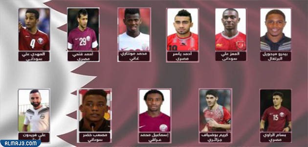 جنسيات لاعبي منتخب قطر لكرة القدم 2021