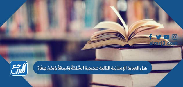 هل العبارة الإملائية التالية صحيحة السَّاحَةُ وَاسِعَةٌ وَنحْنُ صِغَارٌ