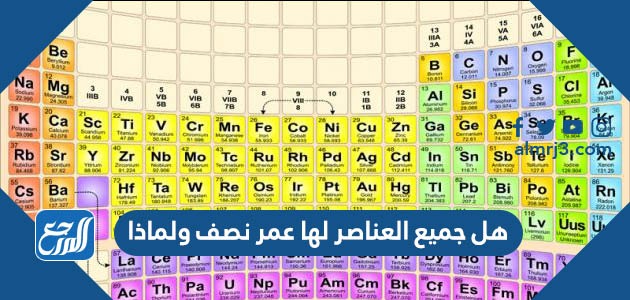 هل جميع العناصر لها عمر نصف ولماذا