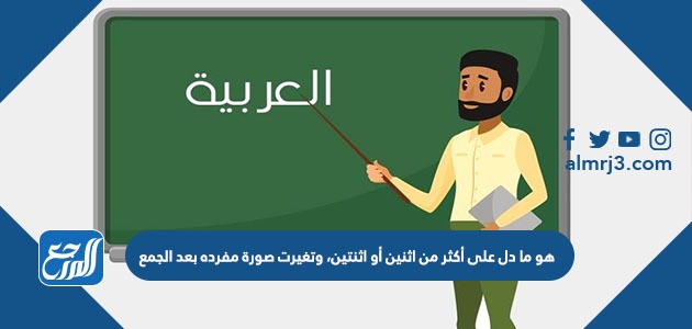 هو ما دل على أكثر من اثنين أو اثنتين، وتغيرت صورة مفرده بعد الجمع