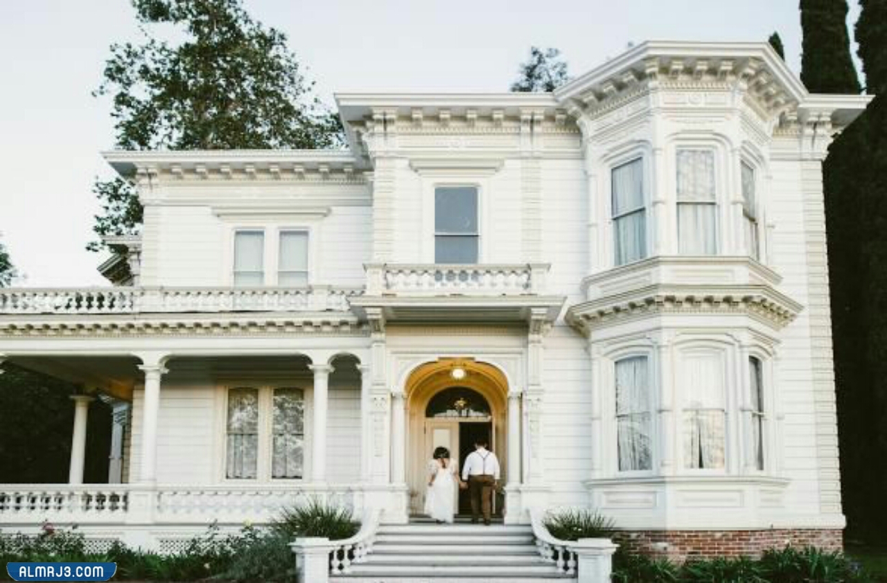 واجهات فلل حجر أبيض ازازي