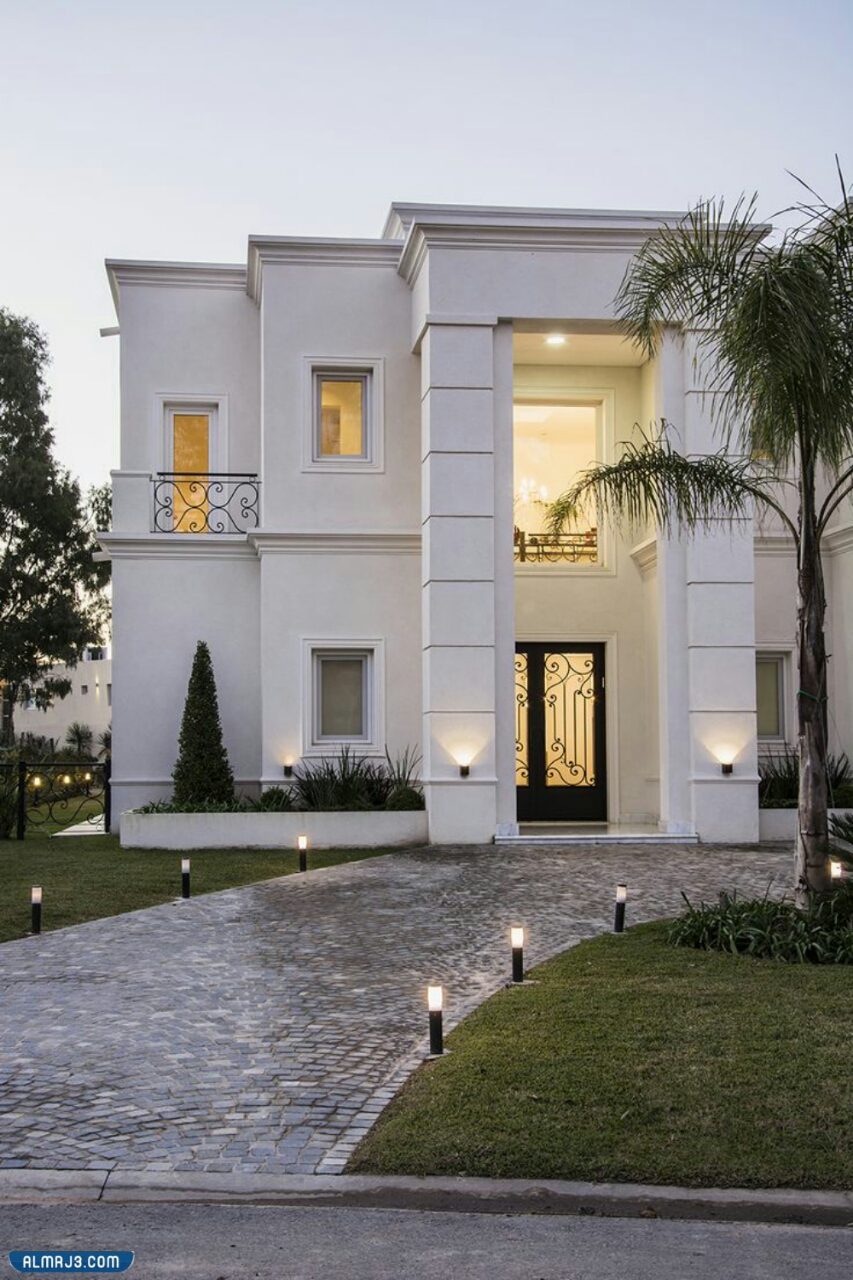واجهات منازل حجر أبيض