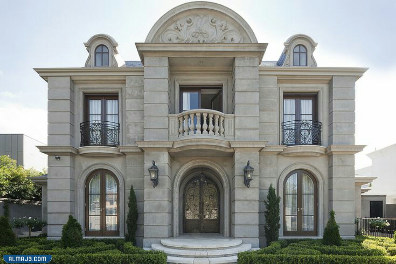 واجهات منازل حجر أبيض ازازي
