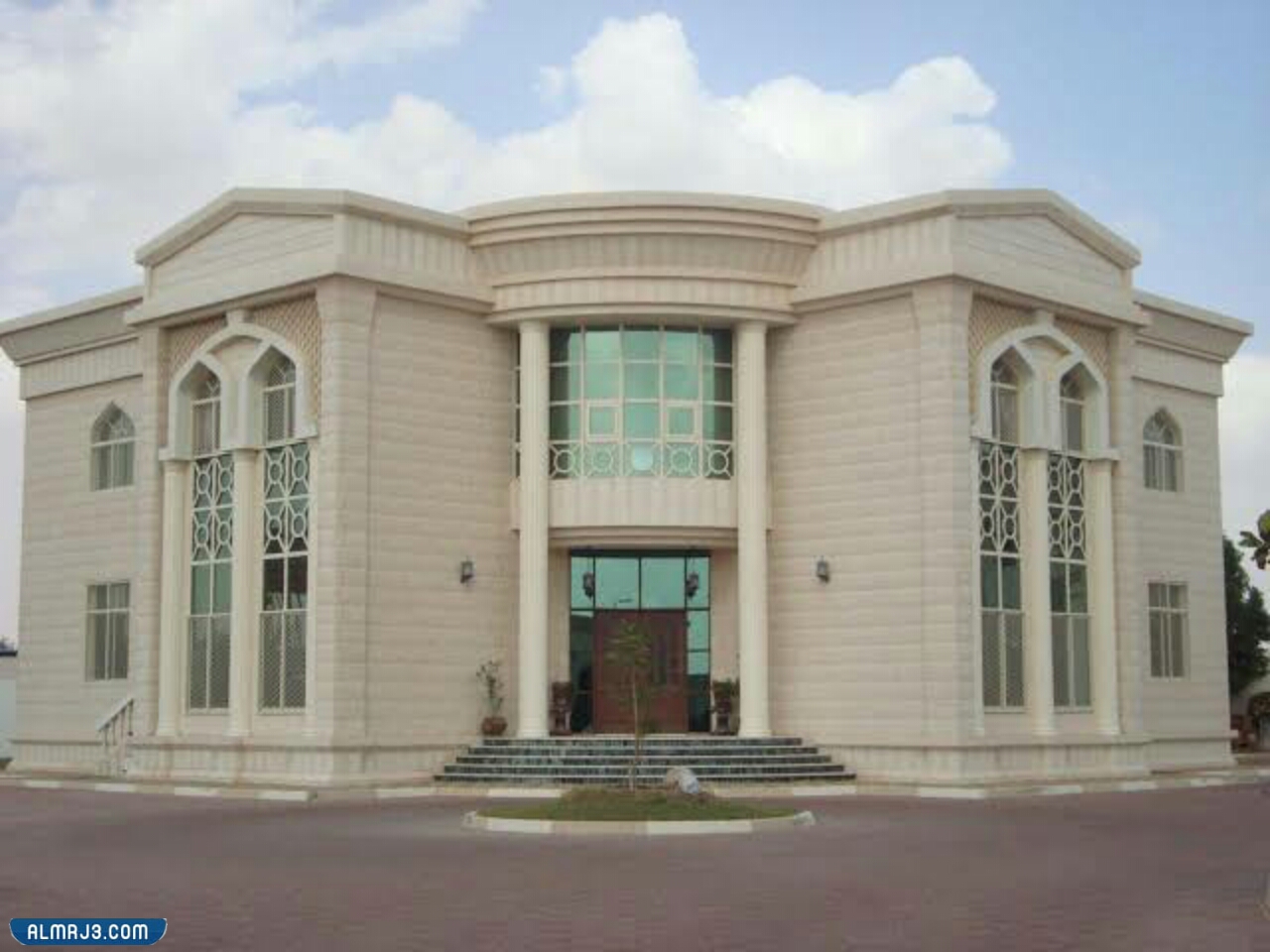 واجهات منازل حجر أبيض ازازي