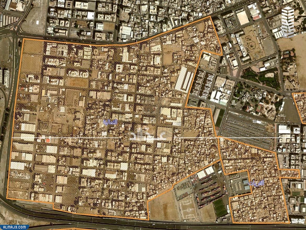 خريطة الأحياء المراد إزالتها في جدة