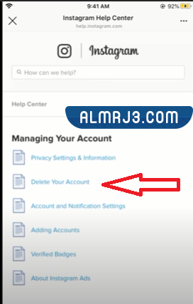 طريقة الغاء تنشيط حسابي على انستغرام Instagram