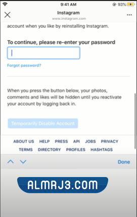 طريقة الغاء تنشيط حسابي على انستغرام Instagram