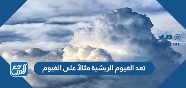 تعد الغيوم الريشية مثالاً على الغيوم