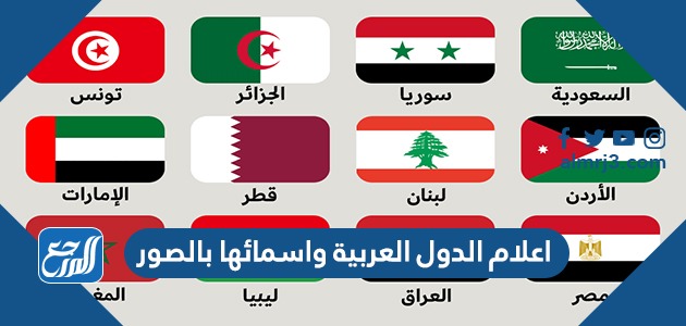 اعلام الدول العربية واسمائها بالصور