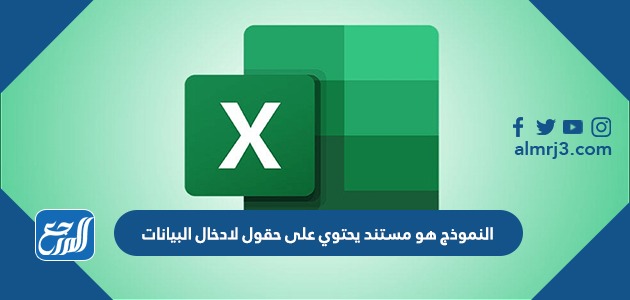 النموذج هو مستند يحتوي على حقول لادخال البيانات