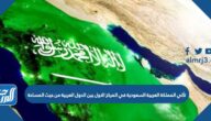 تأتي المملكة العربية السعودية في المركز الاول بين الدول العربية من حيث المساحة