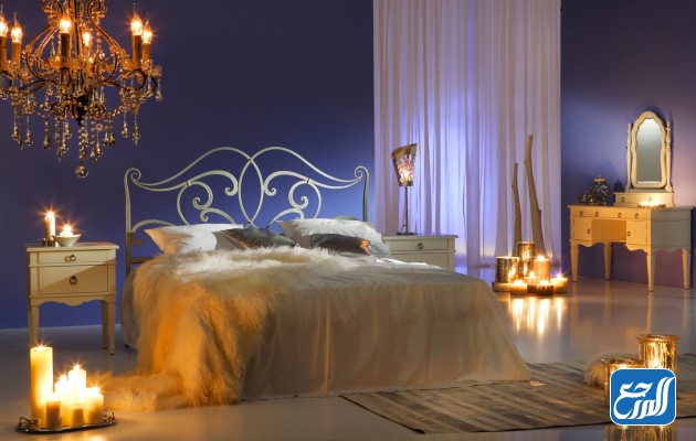 تزيين غرف النوم بالشموع