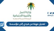اجراءات وشروط تعديل مهنة من فردي إلى مؤسسة 2025