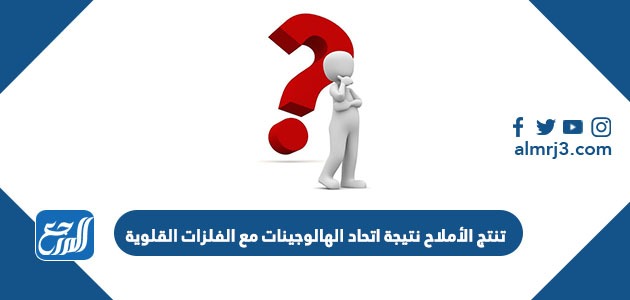 تنتج الأملاح نتيجة اتحاد الهالوجينات مع الفلزات القلوية