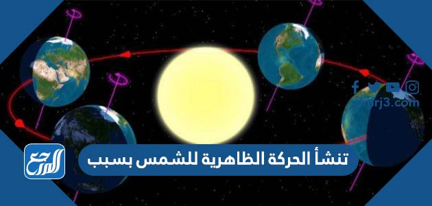 تنشأ الحركة الظاهرية للشمس بسبب