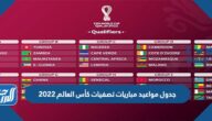 جدول مواعيد مباريات تصفيات كأس العالم 2022