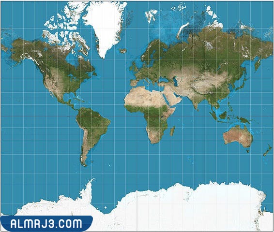 خريطة العالم الطبيعية