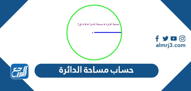 طريقة حساب مساحة الدائرة