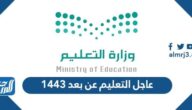 عاجل التعليم عن بعد 1443