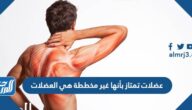 عضلات تمتاز بأنها غير مخططة هي العضلات