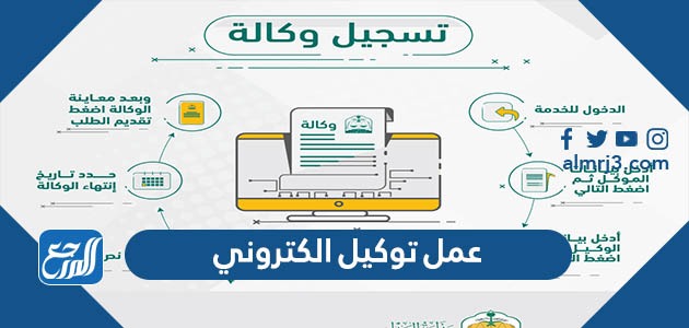 عمل توكيل الكتروني