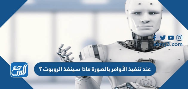 عند تنفيذ الأوامر بالصورة ماذا سينفذ الروبوت ؟