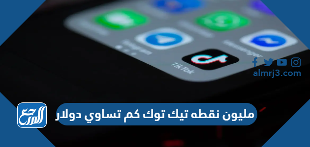 مليون نقطه تيك توك كم تساوي دولار