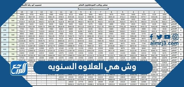 وش هي العلاوه السنويه