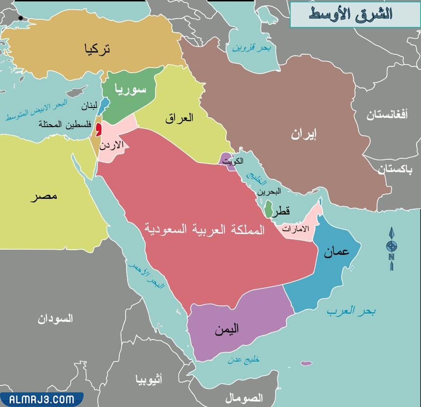 زهر فتاة موعد  خريطة العالم العربي