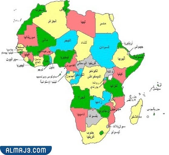 خريطة أفريقيا الطبيعية