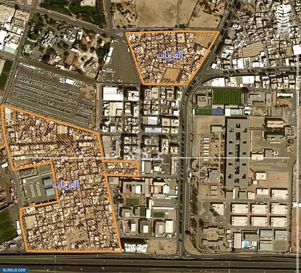 خريطة إزالة الأحياء العشوائية في جدة
