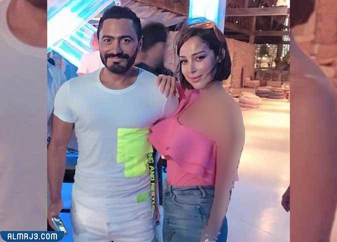 صور تامر حسني وبسمة بوسيل