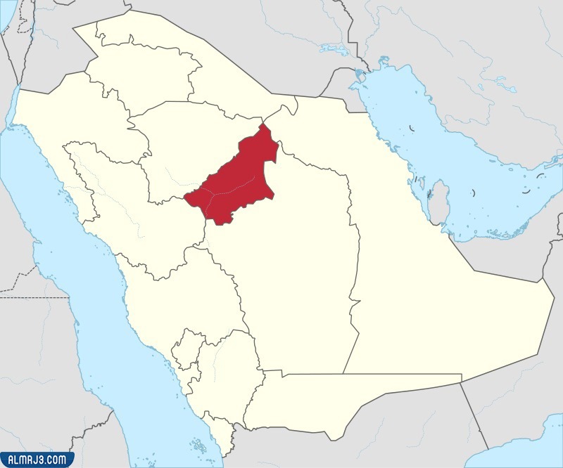 خريطة منطقة القصيم