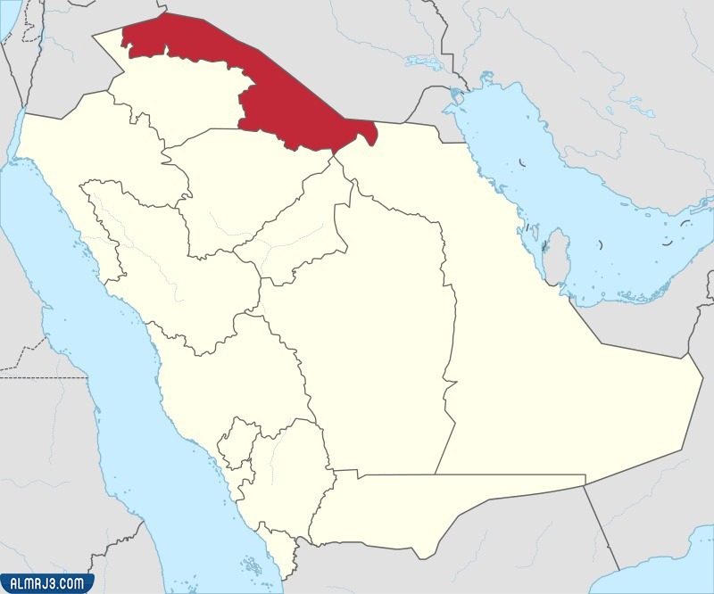 خريطة منطقة الحدود الشمالية