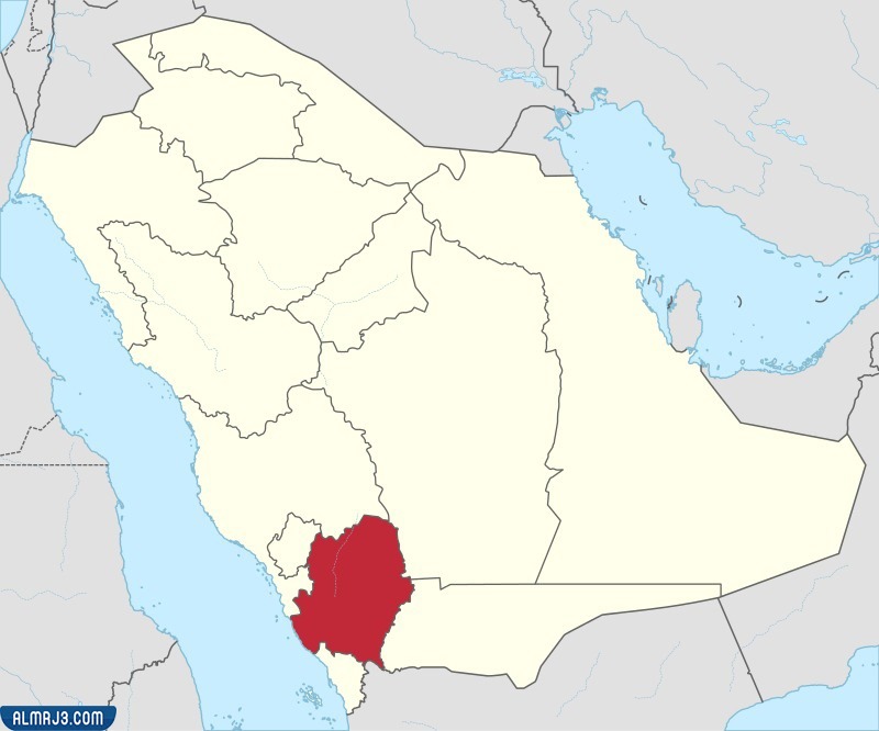 خريطة منطقة عسير