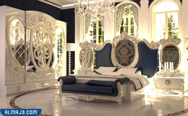 غرف نوم معاصرة مع خزانة ملابس وخزانة ذات أدراج - تصميم عربي حديث