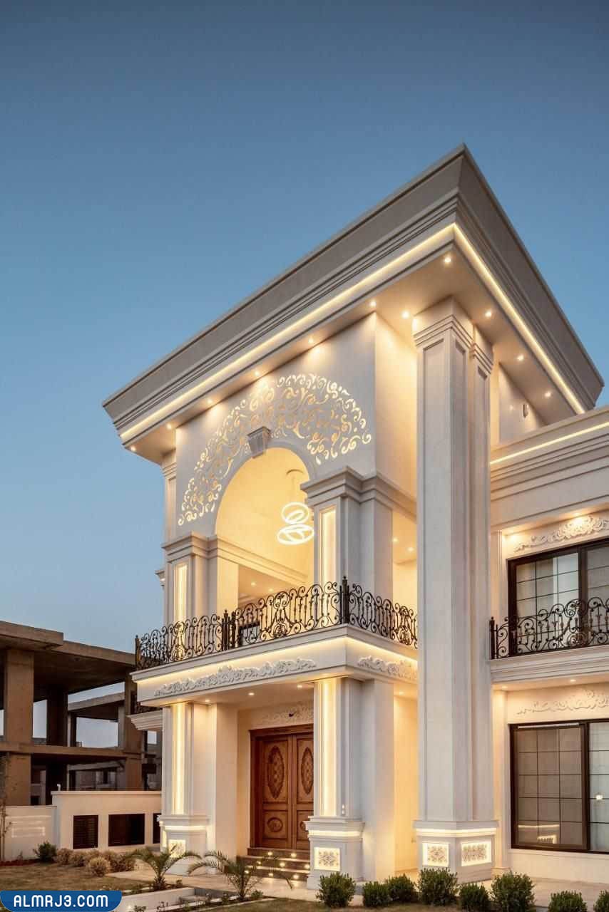 مداخل بيوت كلاسيك من الخارج مع الدرج