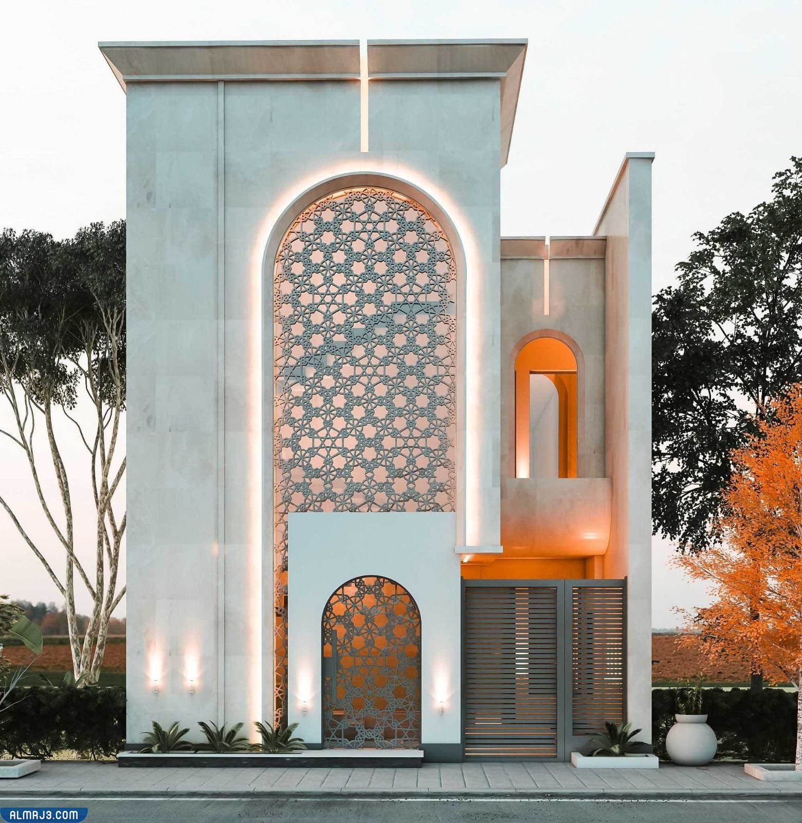 مداخل بيوت عربية وشرقية من الخارج مع الدرج