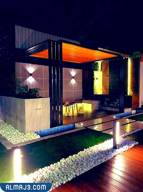 أفكار ديكورات إضاءة الجلسات الخارجية