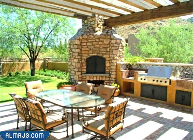 أفكار ديكورات خشبية للجلسات الخارجية