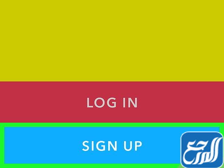 الضغط على إنشاء حساب