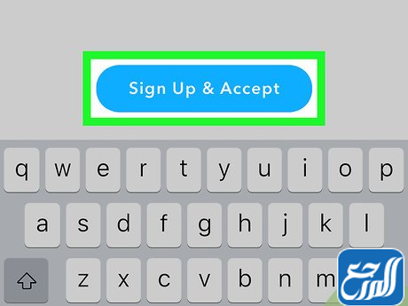 النقر على إنشاء حساب