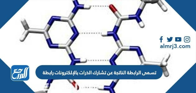 تسمى الرابطة الناتجة عن تشارك الذرات بالإلكترونات رابطة ...........................