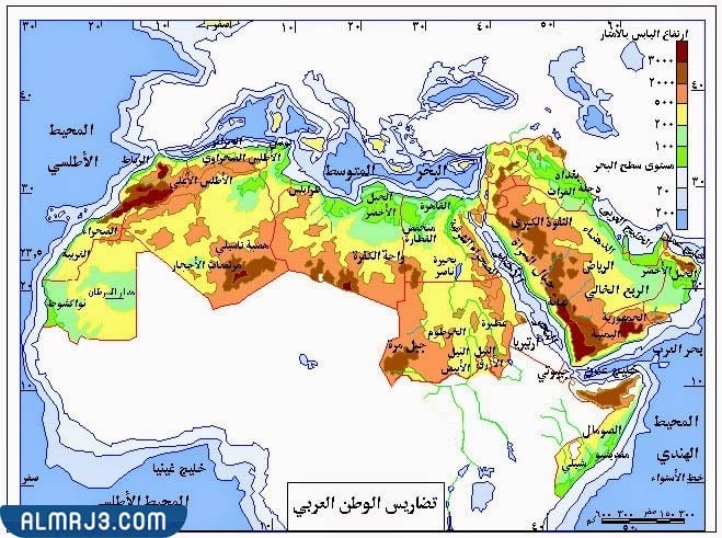 خريطة الوطن العربي صماء