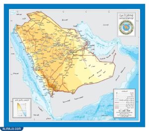 خريطة المملكة العربية السعودية