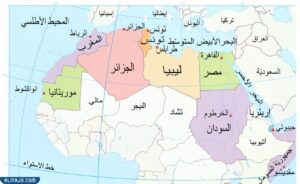 خريطة الوطن العربي مع عواصم الدول