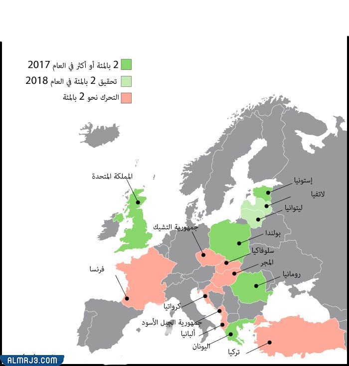 خريطة دول حلف الشمال الأطلسي الناتو