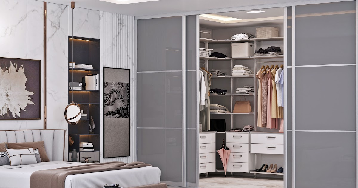 خزائن ملابس بالحائط لغرف النوم