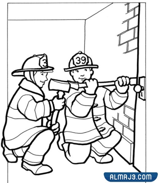 رسومات رجل الإطفاء للتلوين